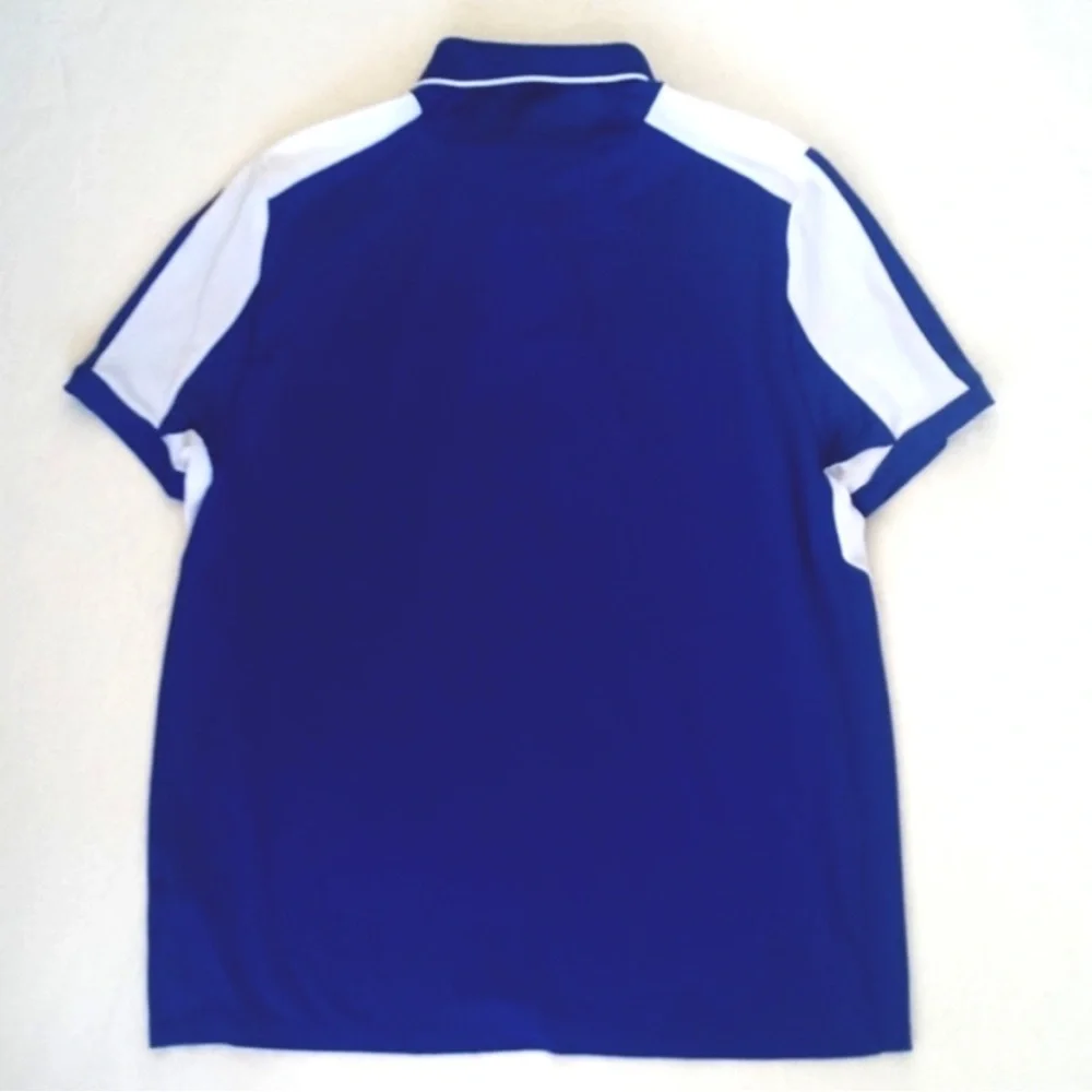 Men's RLX Ralph Lauren Royal Blue & White Short Sleeve Casual Golf Shirt XL